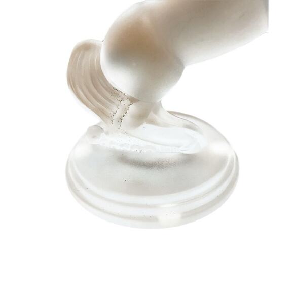 Vintage 1987 The Franklin Mint Art Deco Frosted Glass Horse Sculpture - Picture 4 of 9